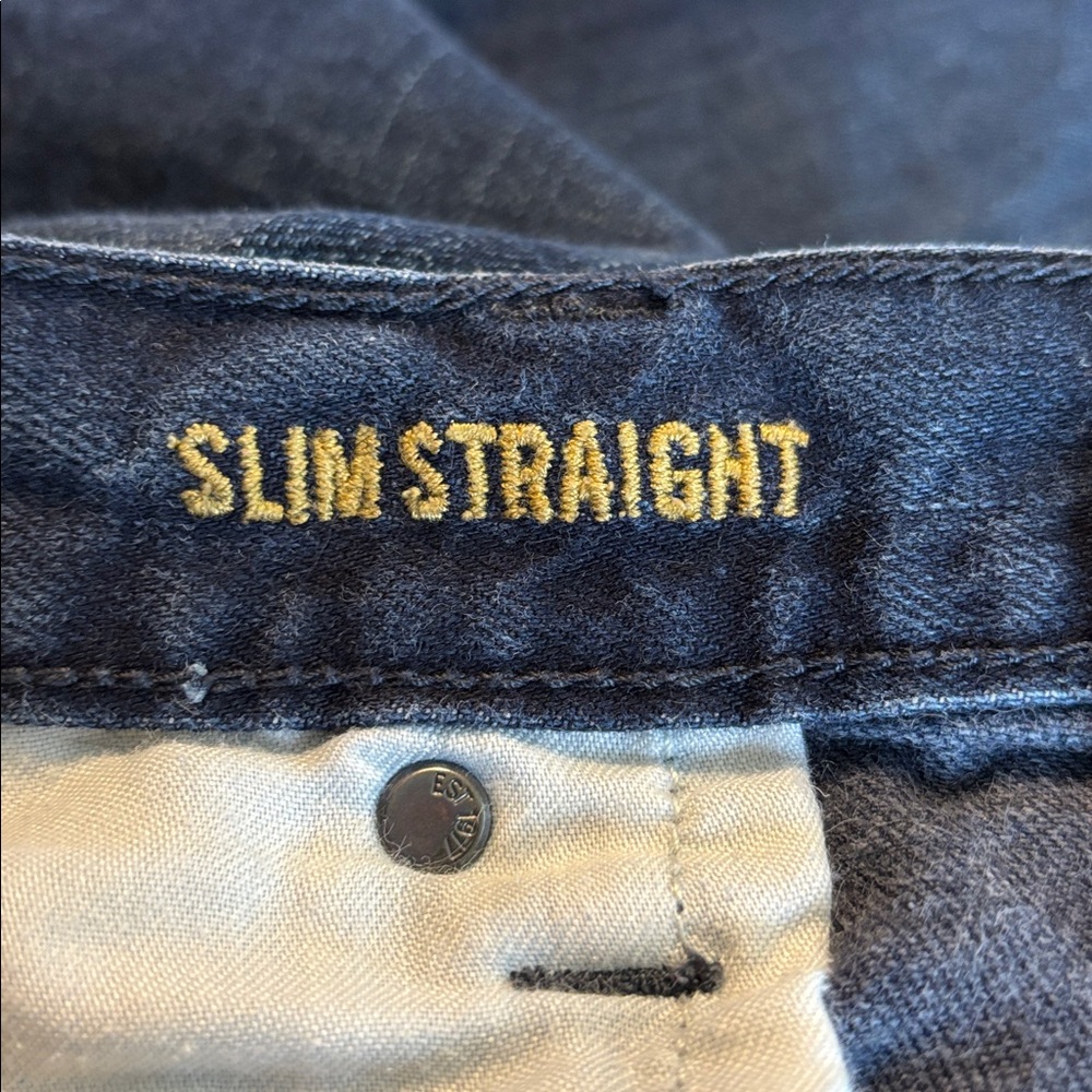 American Eagle Outfitters Men's Deep Indigo Slim Straight Jeans 36/30 - Picture 5 of 5